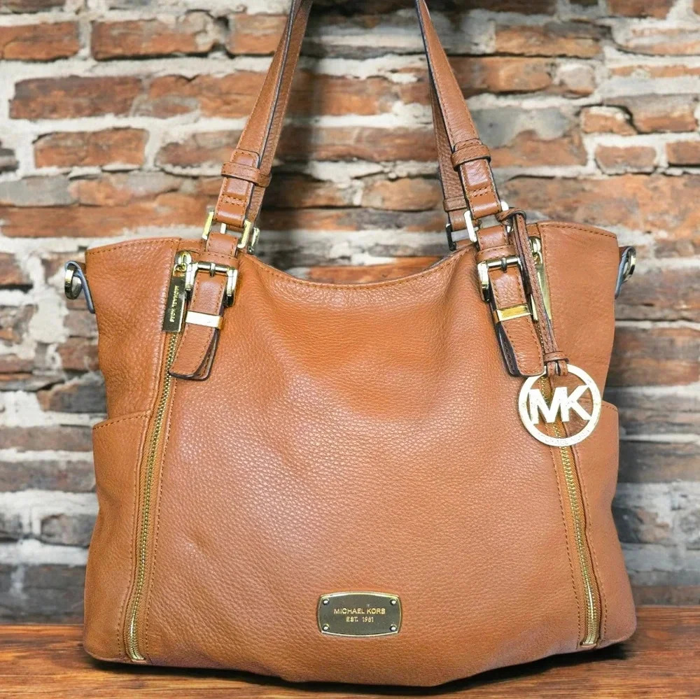 Michael Kors Brown Leather Tote & Crossbody Bag 👜 | Chic & Versatile